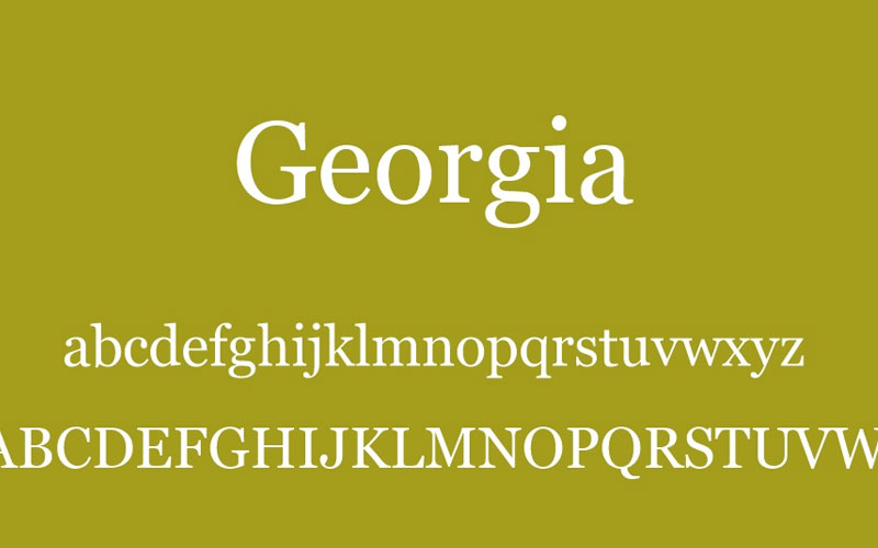 Font chữ Georgia